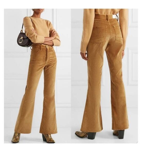 RE/DONE High Waist Corduroy Bootcut Jeans in Camel Size 25 NWOT - Picture 1 of 7